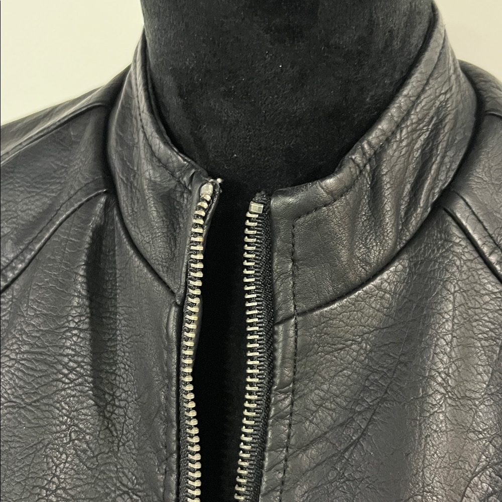Torrid Black faux leather Bomber/Motorcycle Jacket - Picture 3 of 6